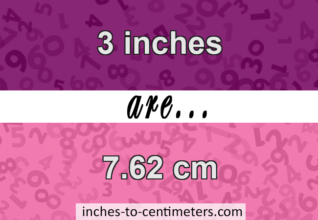 3 Inches to CM - Convert 3 inch to centimeters